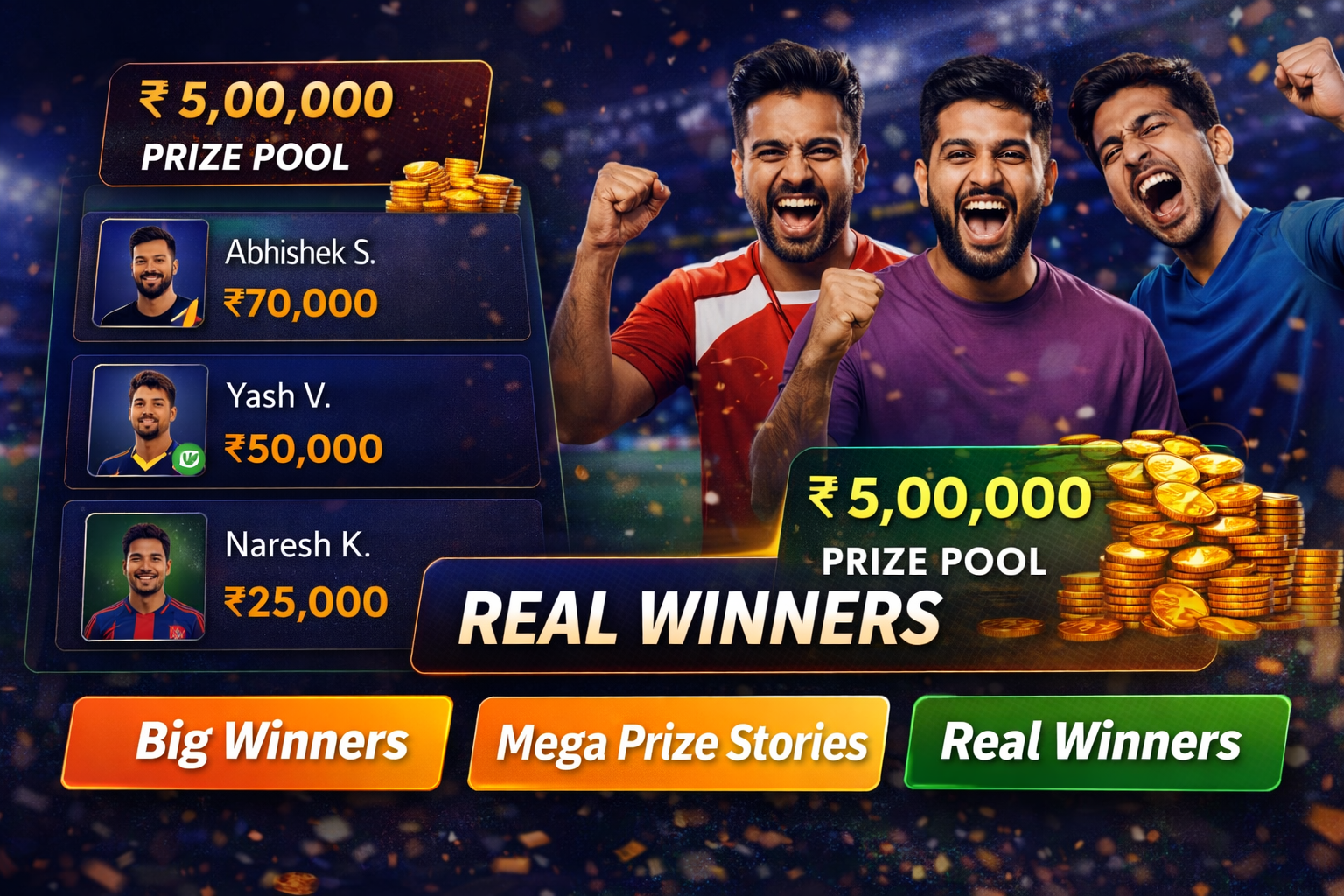 Come India App fantasy cricket result notes